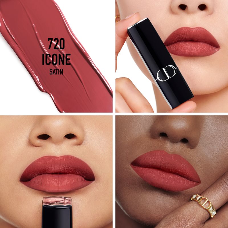 DIOR Rouge Dior стійка помада з можливістю повторного наповнення відтінок 720 Icone Satin 3,5 гр