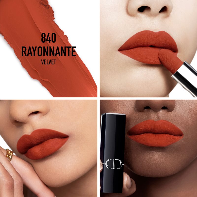 DIOR Rouge Dior long-lasting lipstick refillable shade 840 Rayonnante Velvet 3.5 g