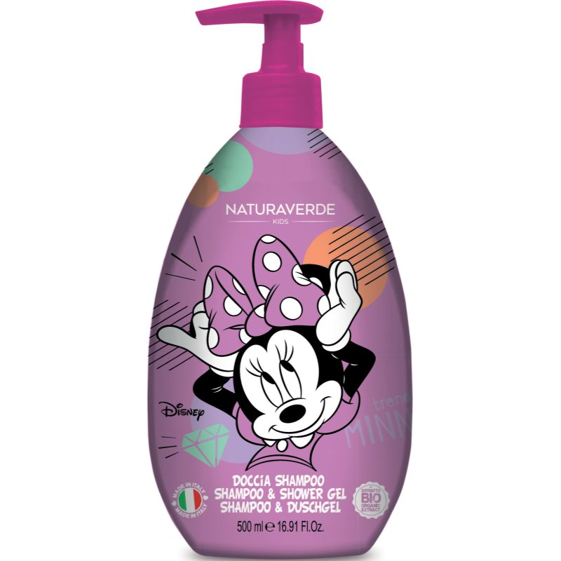 Disney Minnie Mouse Shampoo & Shower Gel 2-in-1 Shampoo And Shower Gel For Children Sweet Strawberry 500 Ml