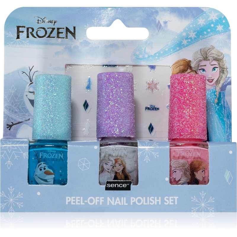 Disney Frozen Peel-off Nail Polish Set set lakov za nohte za otroke Blue, White, Pink 3x5 ml
