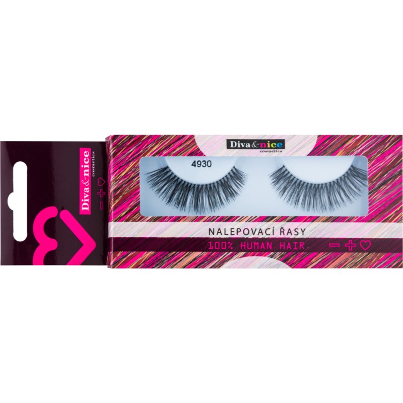 Diva & Nice Cosmetics Accessories Stick-on Eyelashes From Human Hair No. 4930 1 Pc