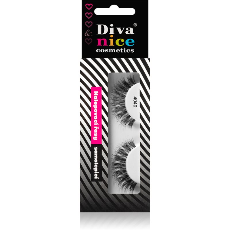 Diva & Nice Cosmetics Accessories lepilne trepalnice iz naravnih las No. 4040 1 kos
