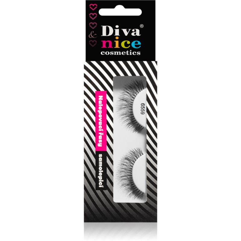 Diva & Nice Cosmetics Accessories nalepovací řasy z přírodních vlasů No. 6559 1 ks