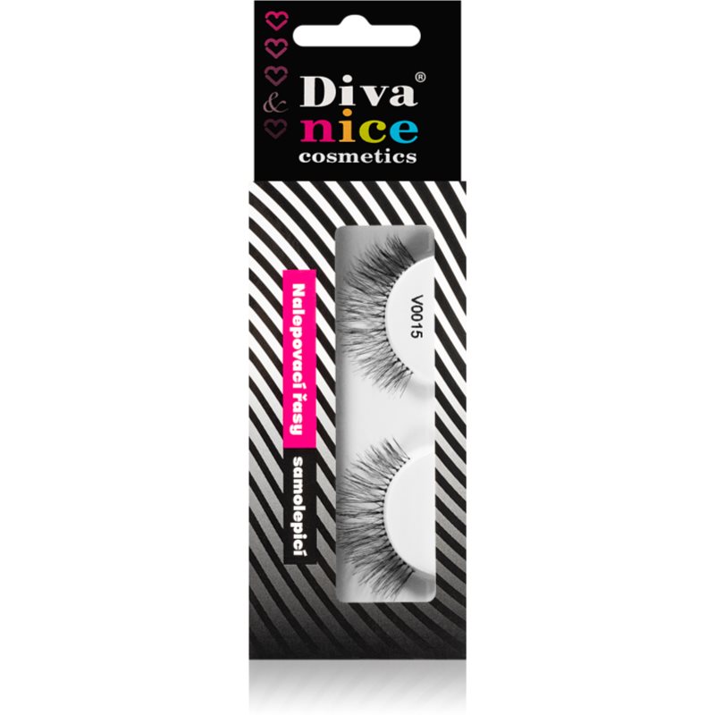 Diva & Nice Cosmetics Accessories штучні вії з натурального волосся No. V0015 1 кс