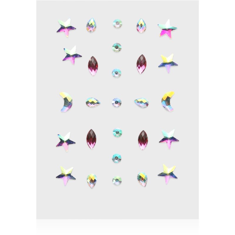 Diva & Nice Cosmetics Face Stones nálepky na obličej Pink Tears 35 ks