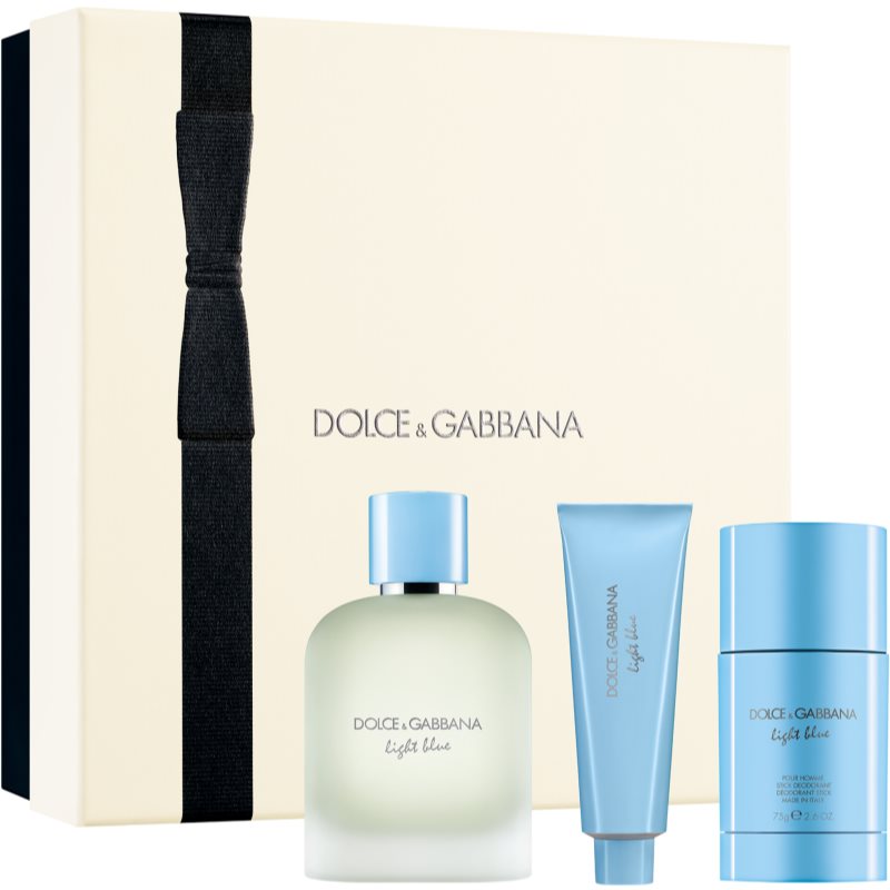 Dolce&Gabbana Light Blue Pour Homme EDT Trio Gift Set NEW dárková sada pro muže