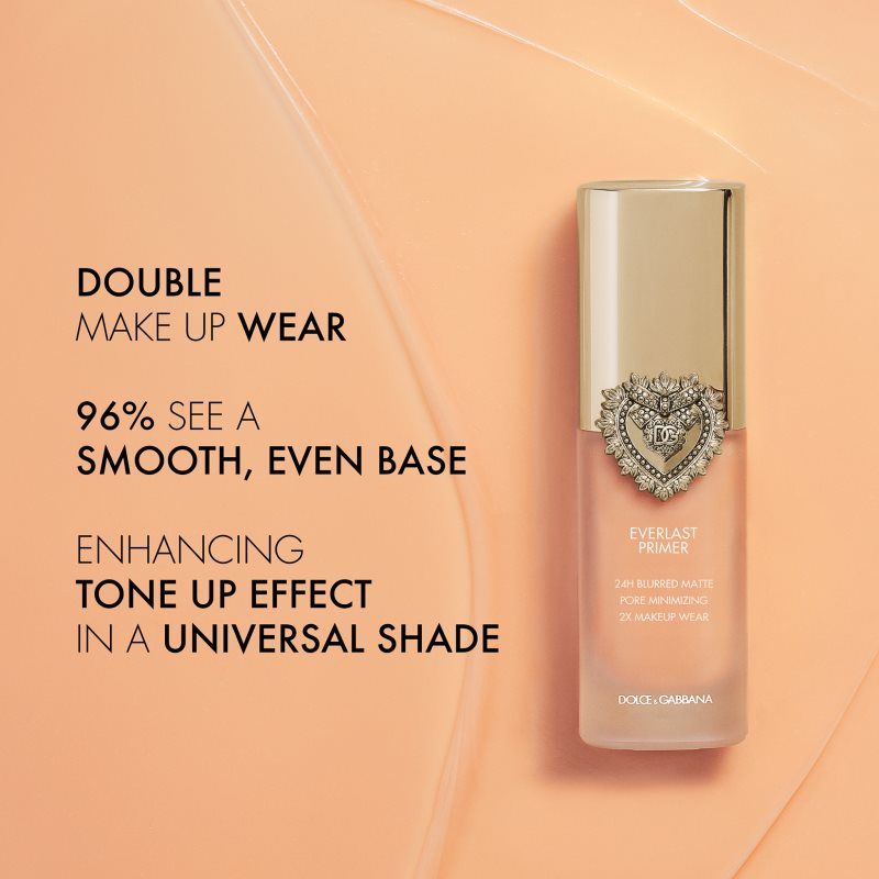 Dolce&Gabbana Flawless Everlast Primer long-lasting makeup primer shade Translucent brightening apricot tone 28 ml