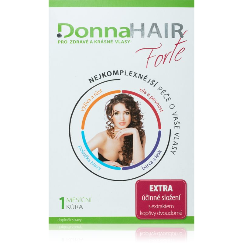 DonnaHAIR FORTE kapsle pro zdravé a krásné vlasy 30 cps