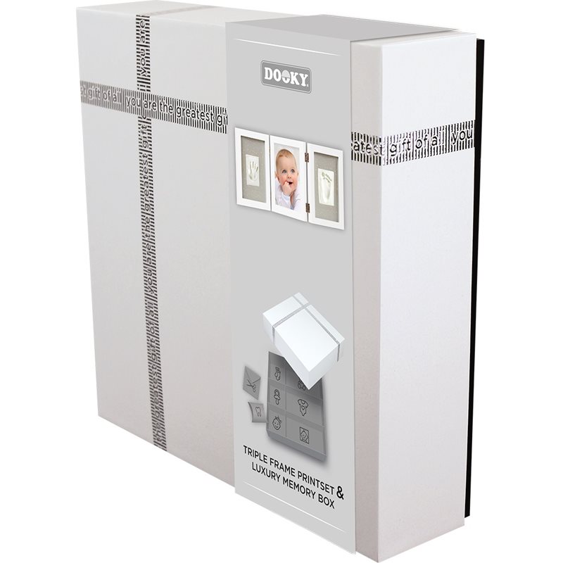Dooky Luxury Memory Box Triple Frame Printset набір для зліпків ніжок і ручок дітей 1 кс