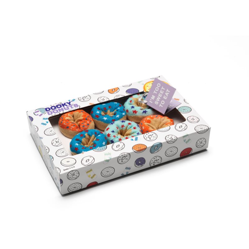 Dooky Gift Donuts zokni újszülötteknek Blueberry Orange 0-12 m 3 db
