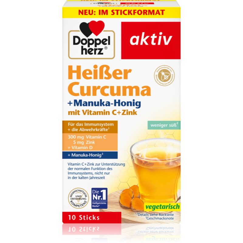 Doppelherz Doppelherz Aktiv Heißer Curcuma + Manuka-Honig Sackerl zur Unterstützung des Immunsystems 100 g