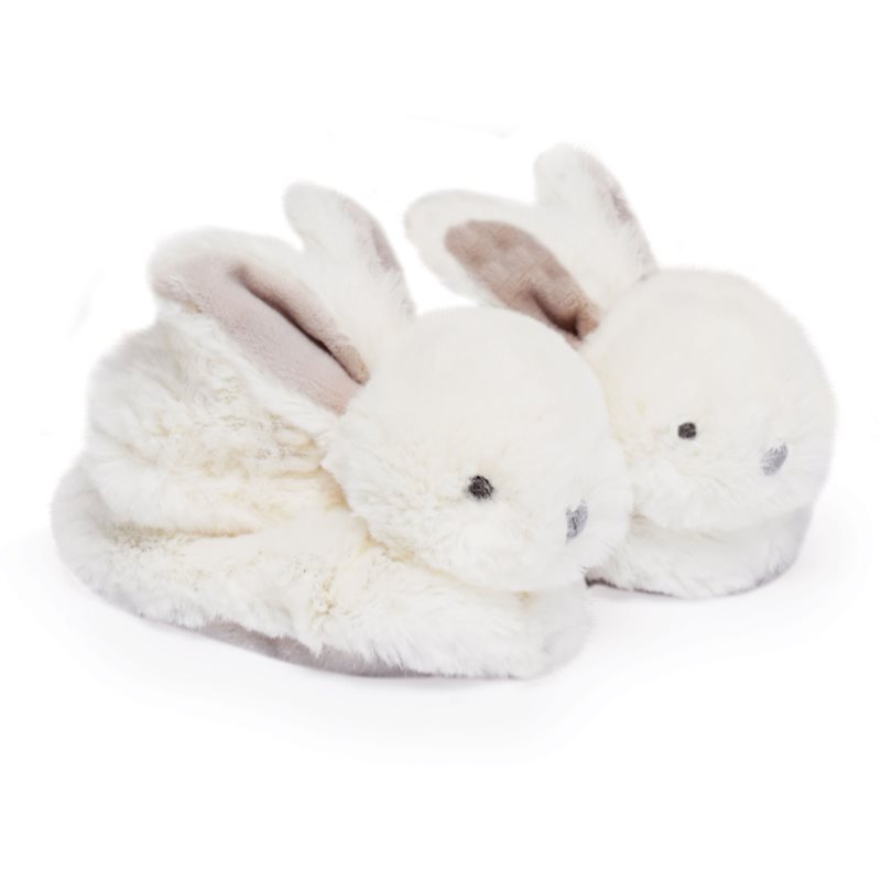 Doudou Gift Set Booties With Rattle tutyik, kocsicipők 0-6 m Rabbit 1 db