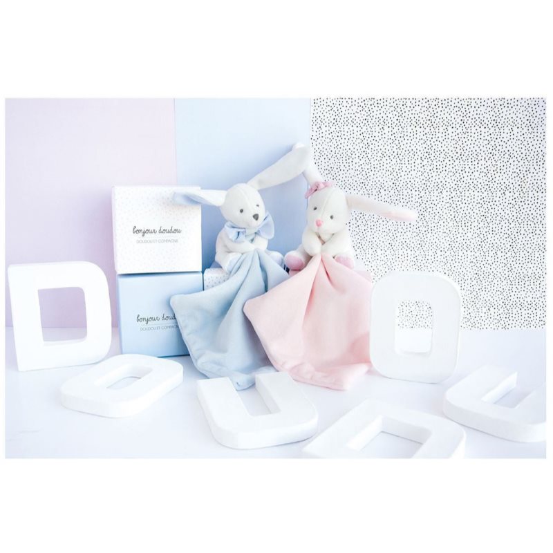 Doudou Gift Set Blue Rabbit Gift Set For Children From Birth 1 Pc