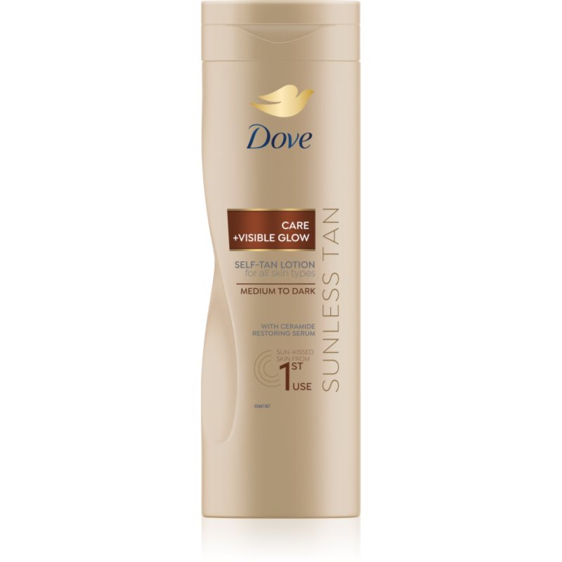 Dove Care&Glow Sunless Tan бронзиращ лосион цвят Dark 400 мл.