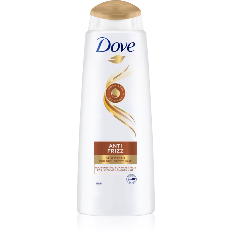 Dove Anti Frizz maitinamasis šampūnas linkusiems šiauštis plaukams 400 ml