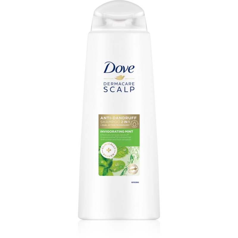 

Dove DermaCare Scalp Invigorating Mint освіжаючий шампунь проти лупи