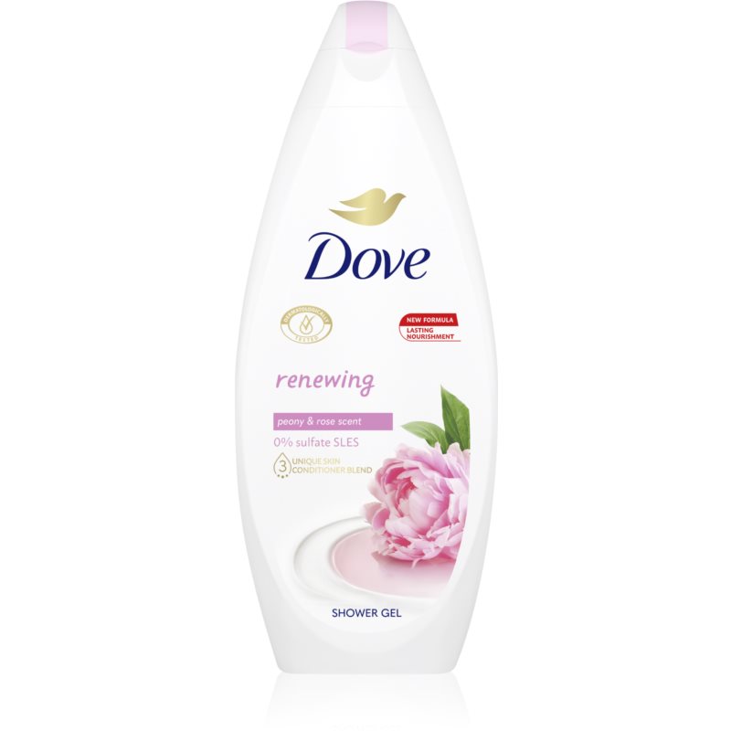 Dove Renewing gyengéd tusfürdő gél Peony & Rose 250 ml