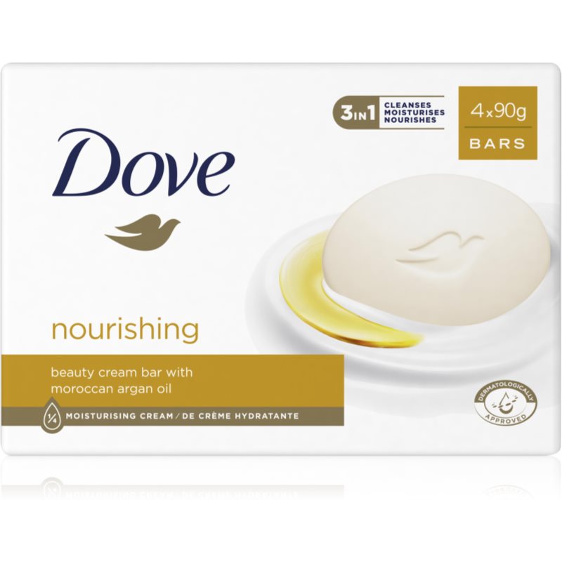 Dove Cream Oil Bar Soap With Argan Oil 4x90 G