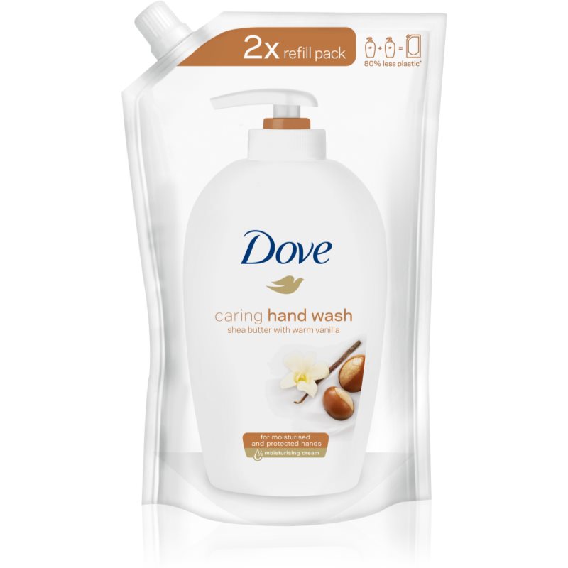 Dove Purely Pampering Shea Butter рідке мило змінне наповнення масло ши  та ваніль 500 мл
