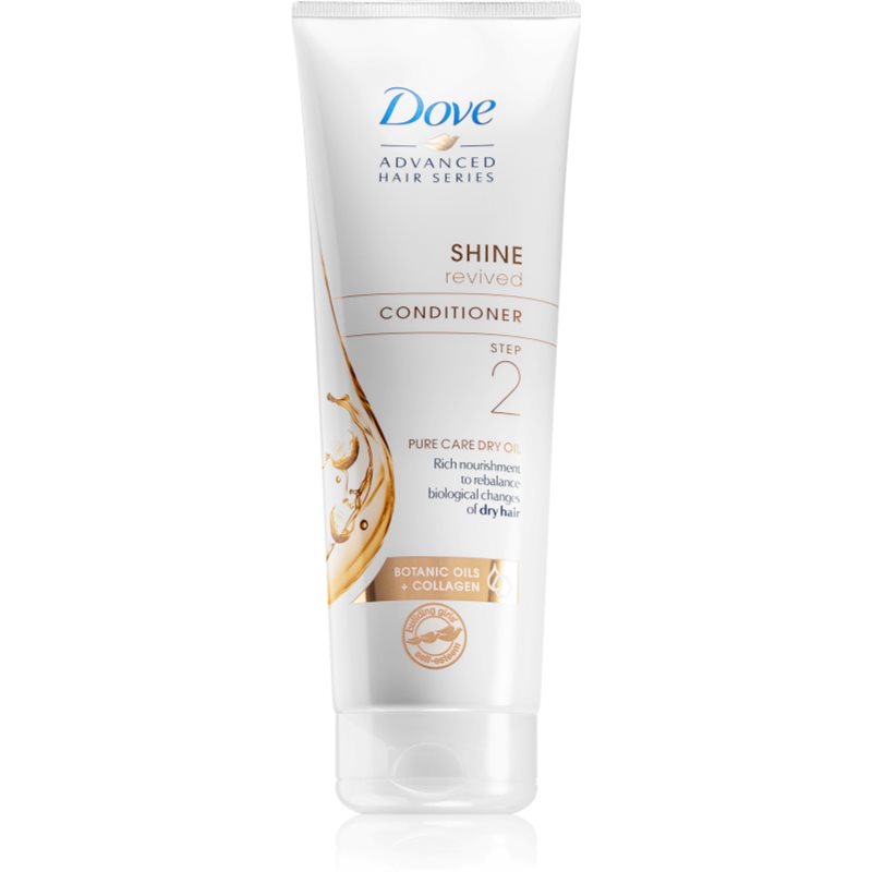 Dove Advanced Hair Series Pure Care Dry Oil kondicionierius sausiems, gyvybingumą praradusiems plaukams 250 ml