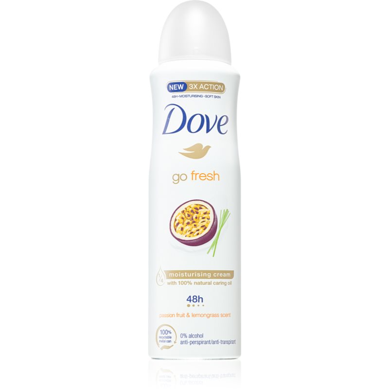 Dove Go Fresh Antiperspirant antiperspirant u spreju Passion Fruit & Lemongrass 150 ml