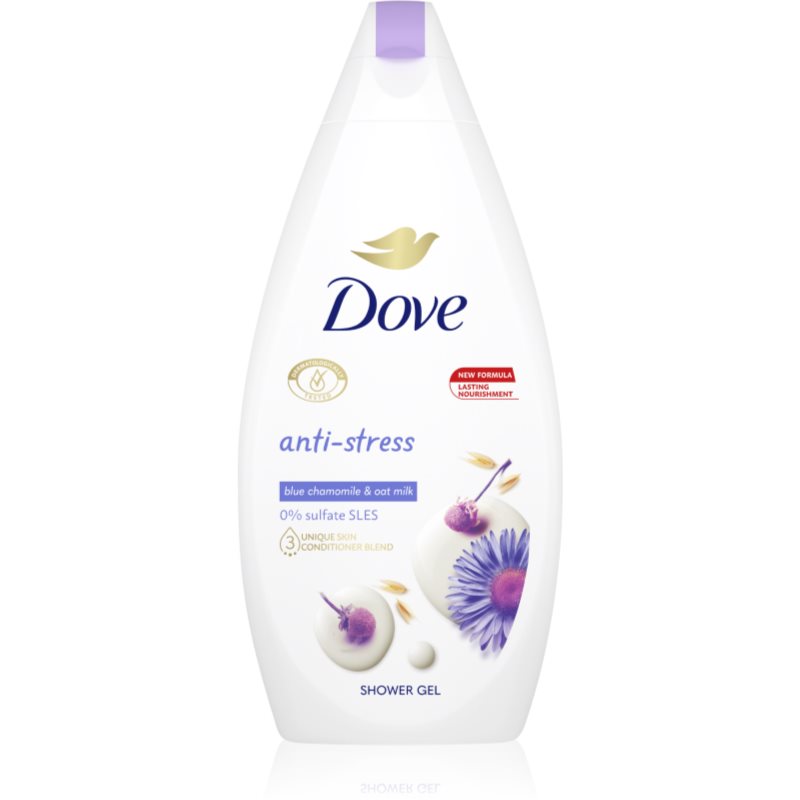 Dove Anti-Stress raminamoji dušo želė Blue Chamomile & Oat Milk 500 ml