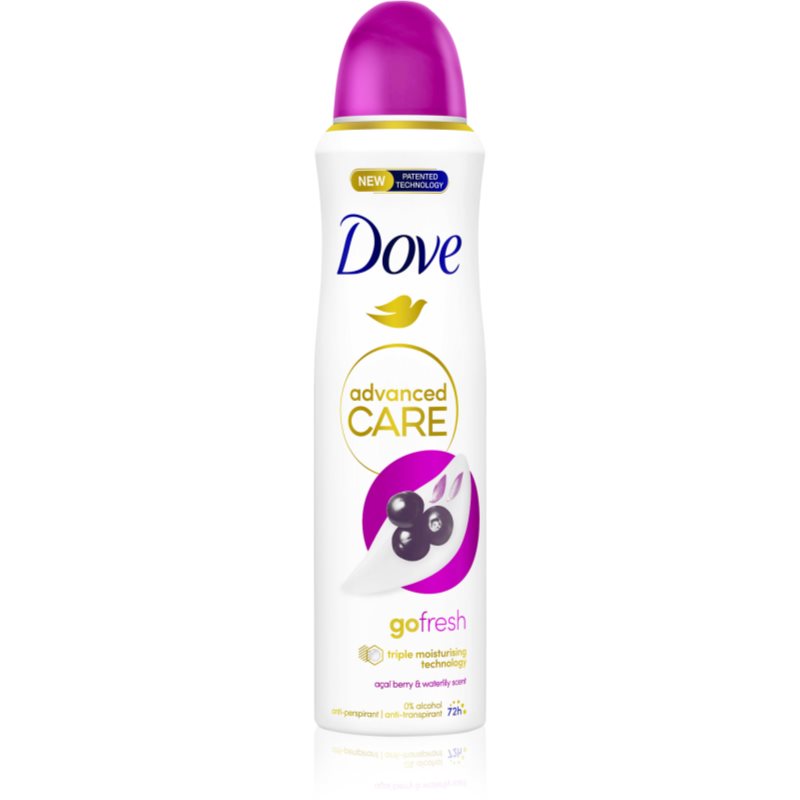 E-shop Dove Advanced Care Antiperspirant antiperspirant ve spreji 72h Acai Berry & Waterlily 150 ml