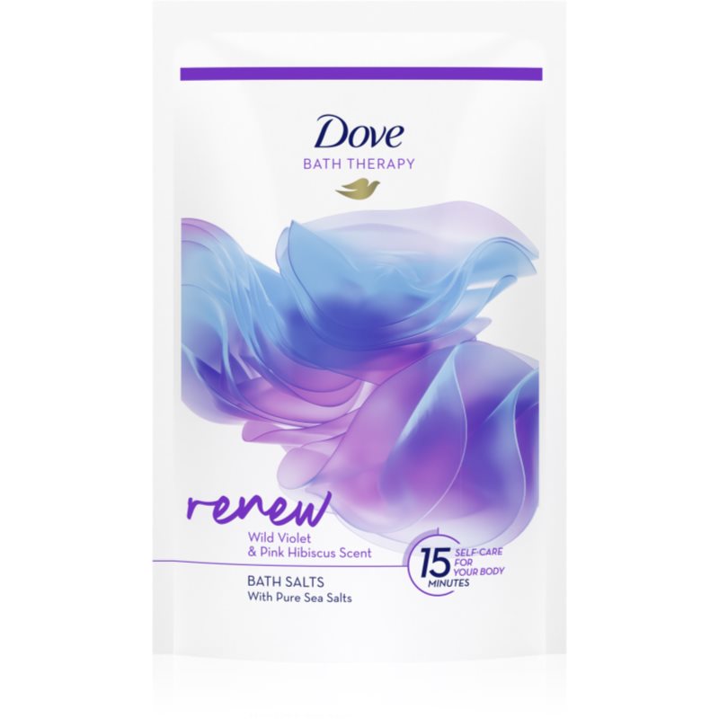 E-shop Dove Bath Therapy Renew sůl do koupele Wild Violet & Pink Hibiscus 400 g
