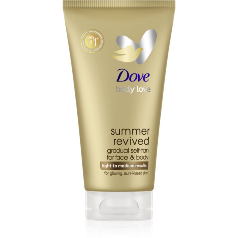 Dove Summer Revived молочко для автозасмаги для обличчя та тіла відтінок LIght to Medium 75 мл