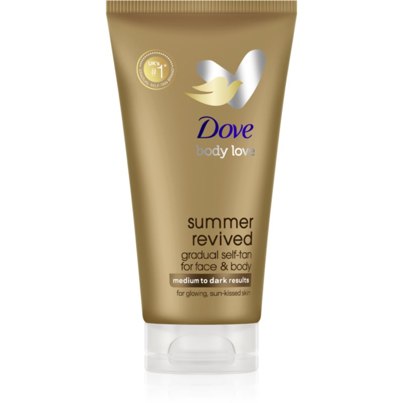 Dove Summer Revived молочко для автозасмаги для обличчя та тіла відтінок Medium to Dark 75 мл
