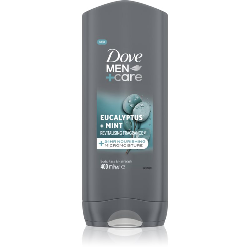 Dove Men+Care Advanced гель для душу для обличчя, тіла та волосся для чоловіків Eucalyptus & Mint 400 мл