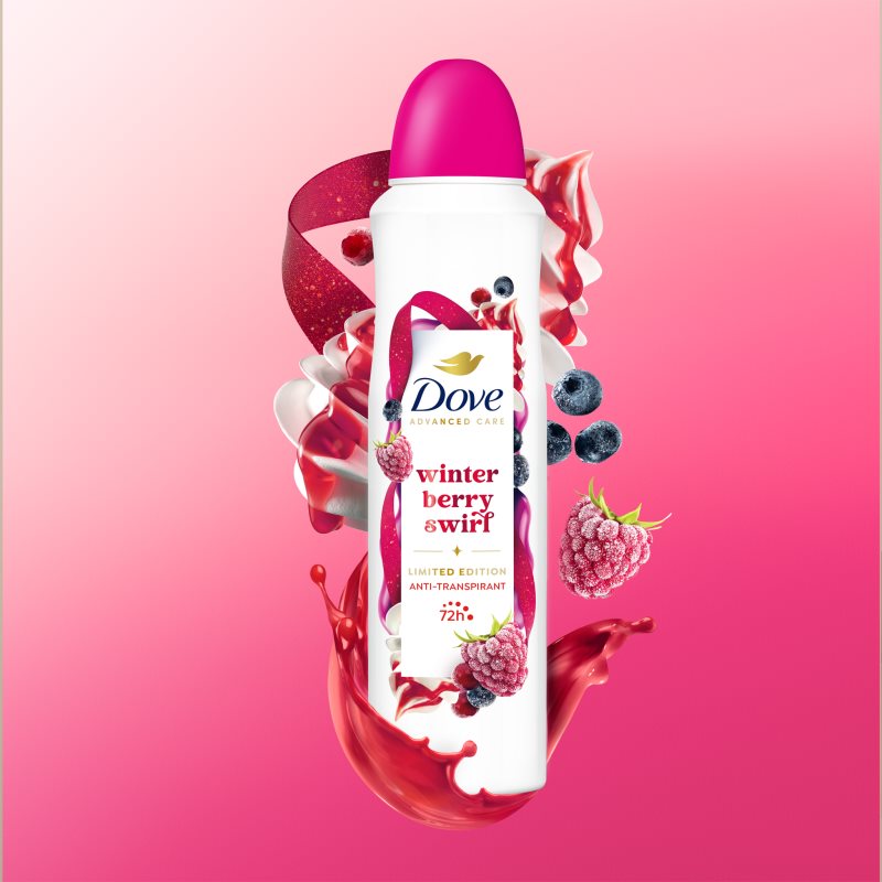 Dove Advanced Care Winter Berry antiperspirant sprej limitovaná edícia 150 ml (obrázok 3)