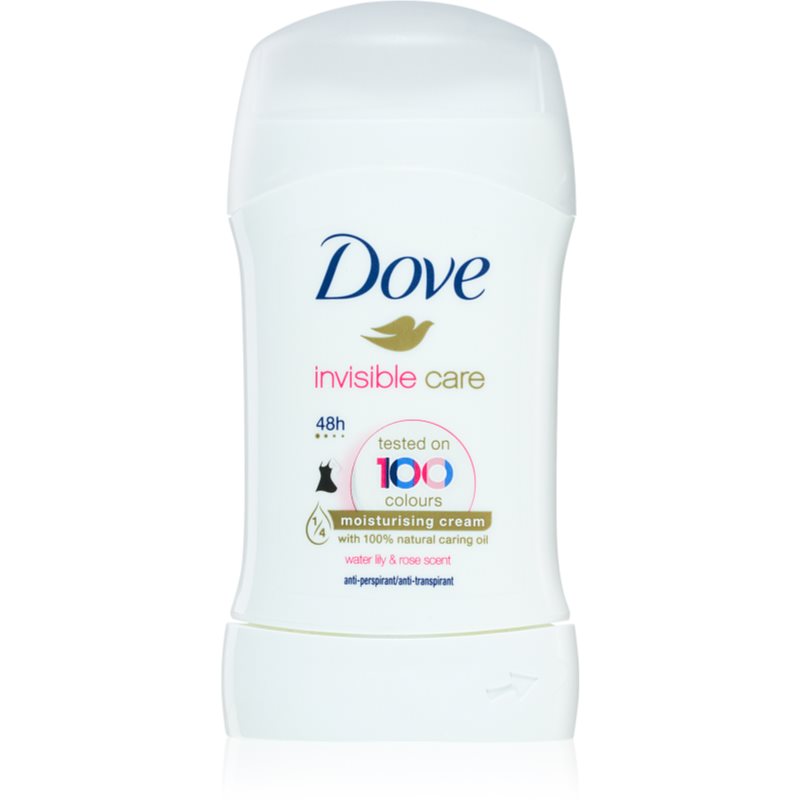 Dove Invisible Care Antiperspirant Antiperspirant Stick With Anti-white Mark Effect Without Alcohol Water Lily & Rose 40 Ml