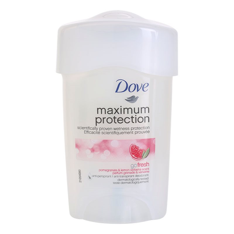 

Dove Go Fresh Maximum Protection твердий антиперспірант 48 годин гранат та лимонна вербена
