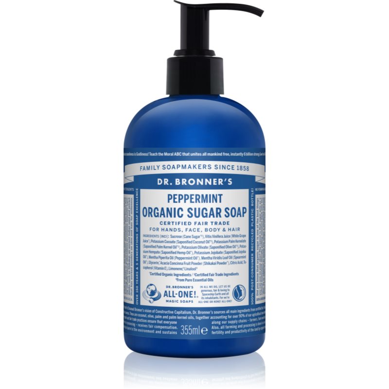 

Dr. Bronner’s Peppermint рідке мило для тіла та волосся