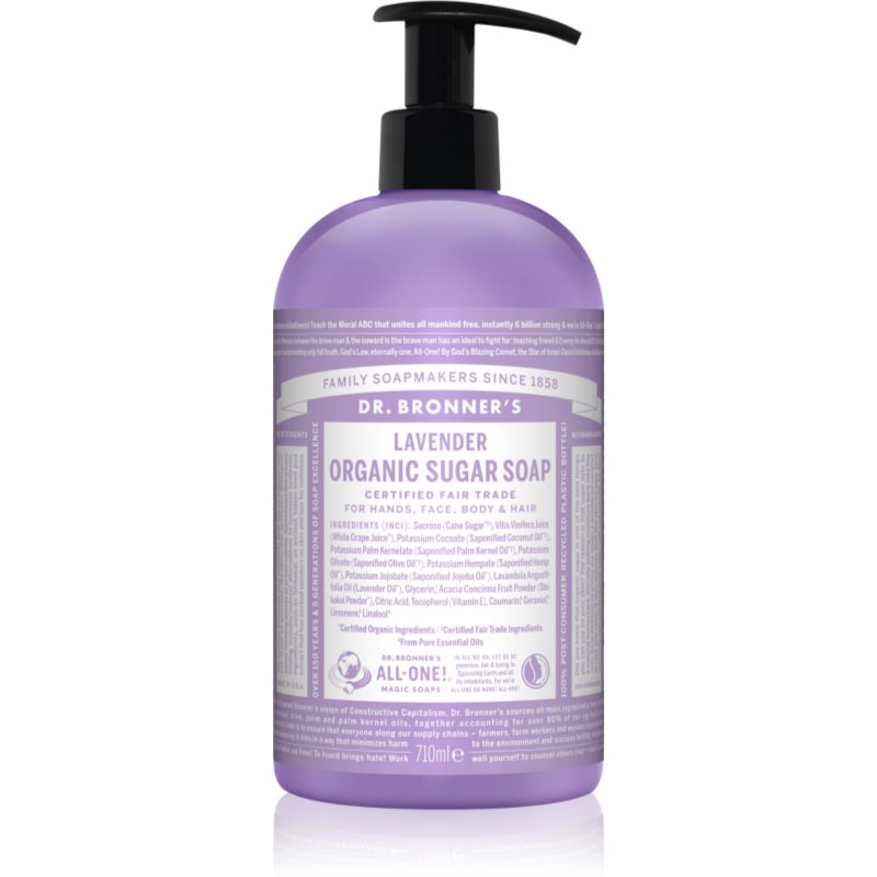 Dr. Bronner’s Lavender течен сапун за тяло и коса 710 мл.