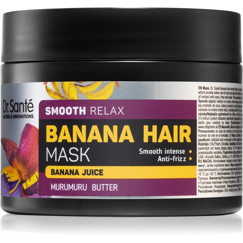 Dr. Santé Banana зволожуюча та розгладжуюча маска для сухого волосся 300 мл