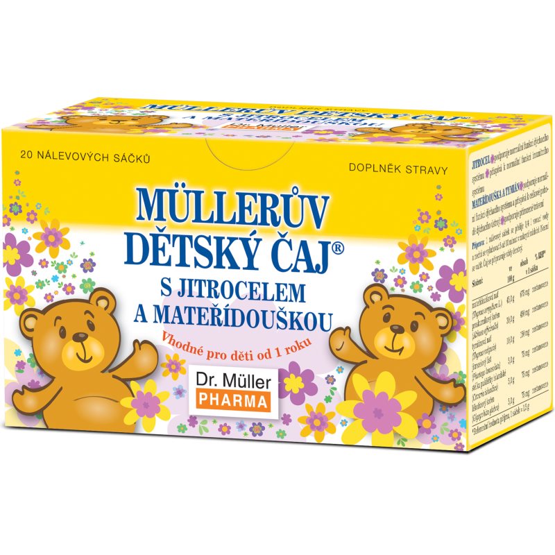 Müllerův dětský čaj s jitrocel.a mateř.20x1.5g koupíte na Notino.cz