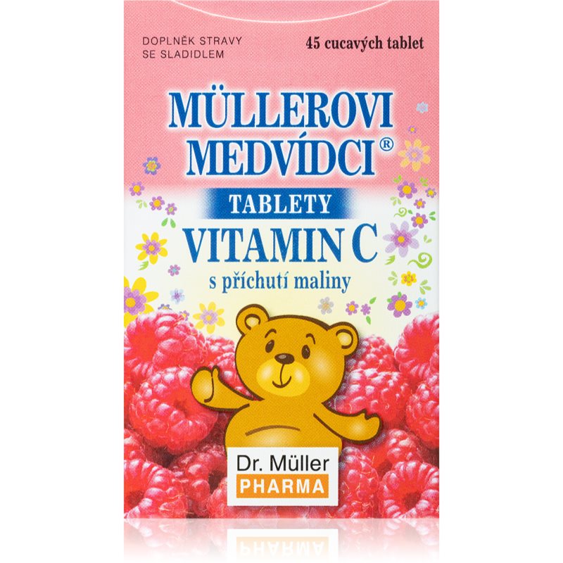 DR.MÜLLER Müllerovi medvídci s vit.C a přích.maliny tabliet 45 koupíte na Notino.cz