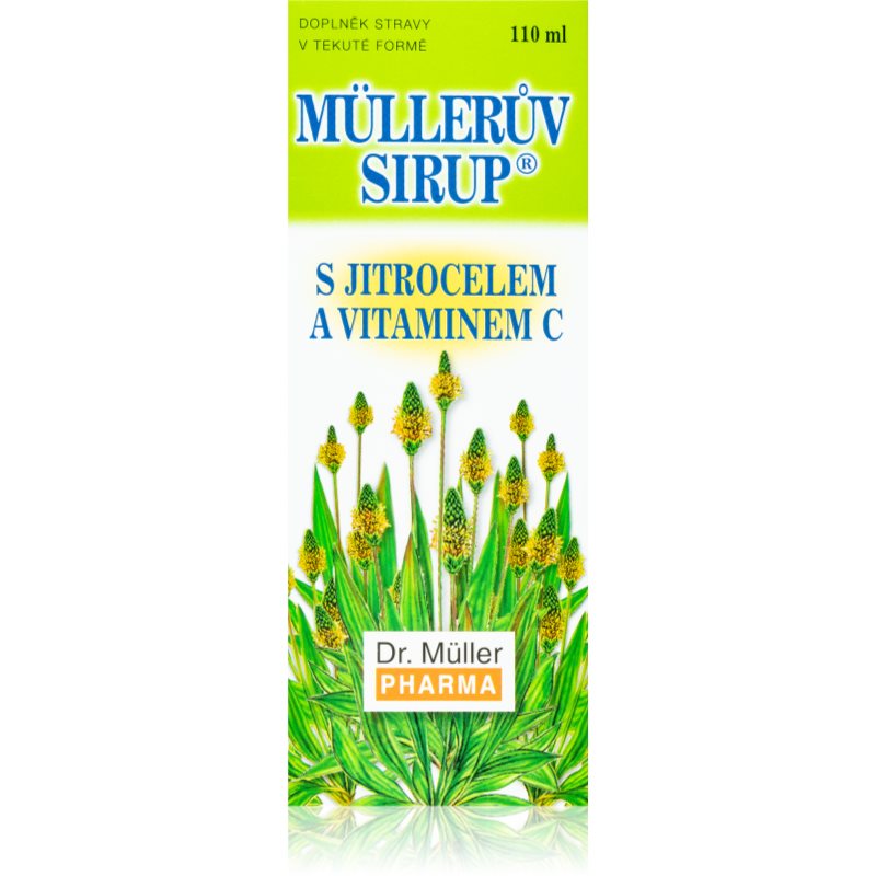 Dr. Müller Müllerův sirup® s plantainom a vitamínom C sirup na podporu imunity, zníženie miery únavy a vyčerpania 110 ml