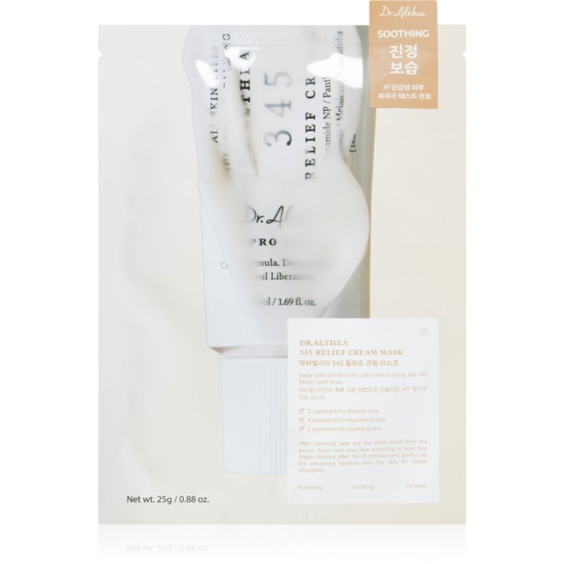 Dr. Althea 345 Relief Cream Mask upokojujúca plátienková maska 25 g