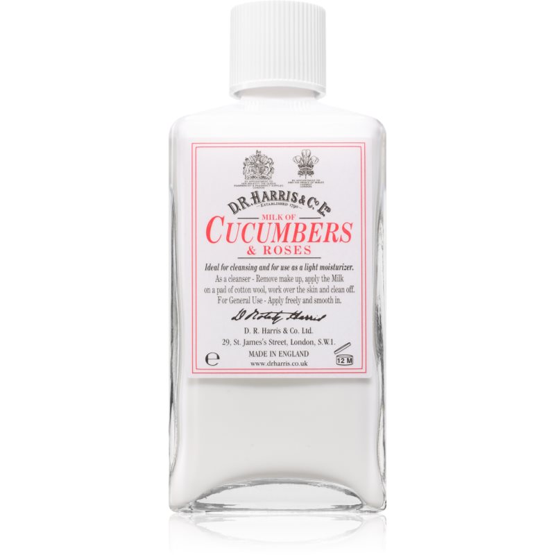 D.R. Harris Milk of Cucumber and Roses hydratační čisticí mléko 100 ml