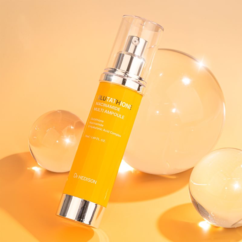 Dr. HEDISON Glutathione Niacinamide Multi Ampoule sérum proti stárnutí pleti pro rozjasnění a hydrataci 50 ml (obrázek 3)