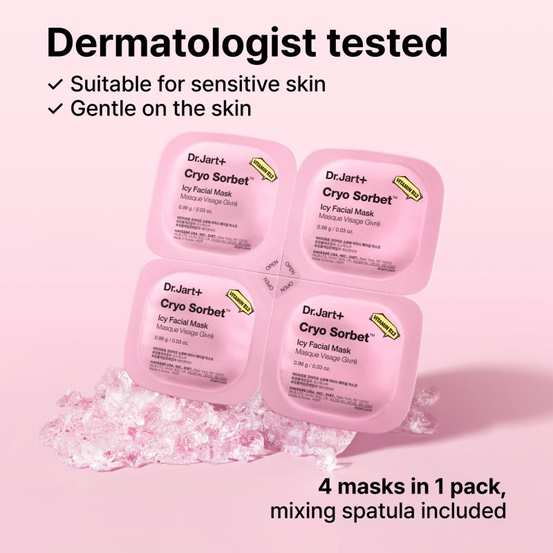 Dr. Jart+ Cryo Sorbet Icy Facial Mask hydratačná maska s chladivým účinkom 3.06 g (obrázok 5)