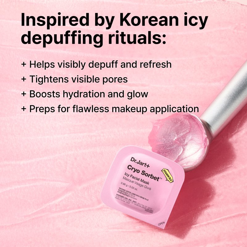 Dr. Jart+ Cryo Sorbet Icy Facial Mask hydratačná maska s chladivým účinkom 3.06 g (obrázok 6)