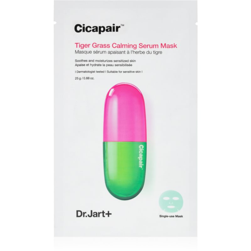 Dr. Jart+ Cicapair™ Tiger Grass Calming Serum Mask платнена маска със стягащ ефект 25 гр.