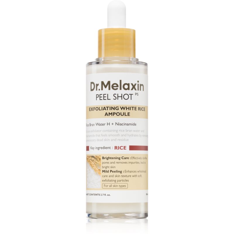Dr. Melaxin Peel Shot Exfoliating White Rice Ampoule exfoliating peeling serum to brighten and smooth the skin 80 ml
