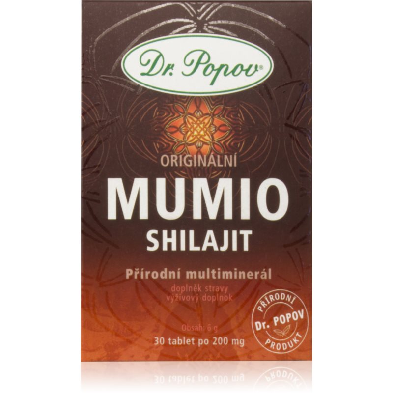 Dr. Popov Originální Mumio (Shilajit) tablety pro podporu imunitního systému 30 tbl