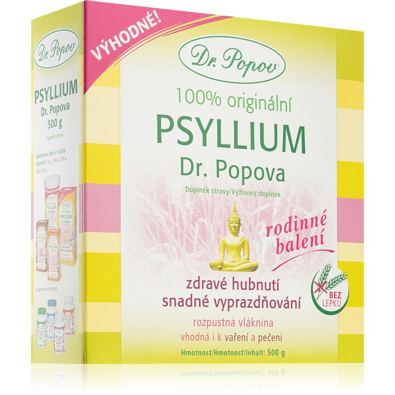 Dr. Popov Psyllium Indická rozpustná vláknina vláknina výživový doplnok 500 g kúpite na Notino.sk