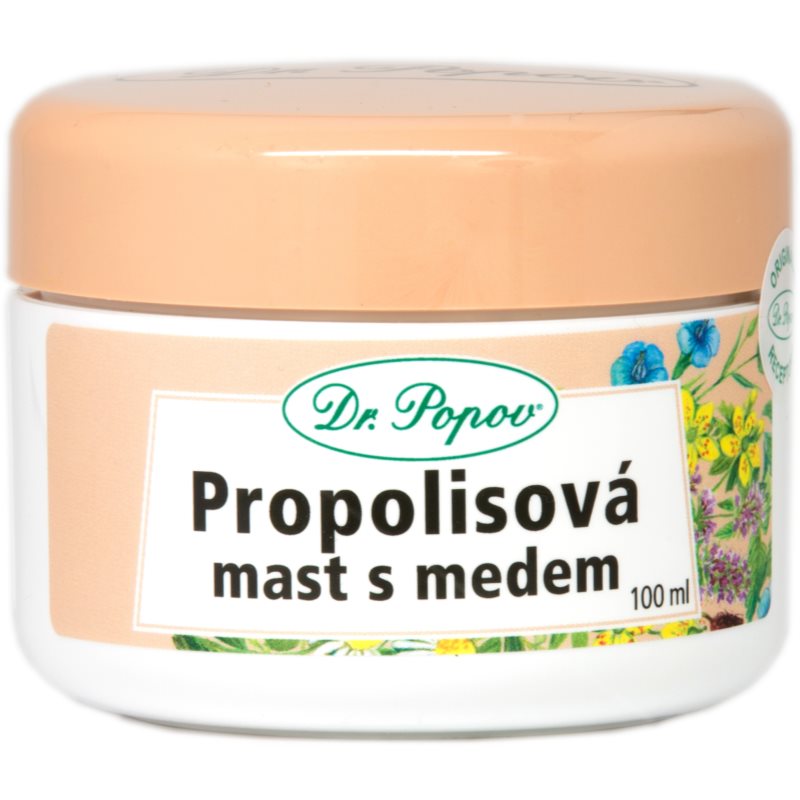 Dr. Popov Herbal ointments Propolis with honey tepalas niežtinčiai ir sudirgusiai odai 100 ml